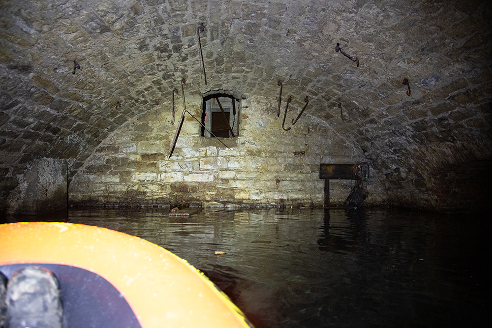 looking at ceiling hole Underground Float Trip From Hell © 2021 sublunar